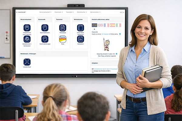 Lateinische Sprache lernen mit Navigium, der Lehr- und Lernplattform für Sprachen